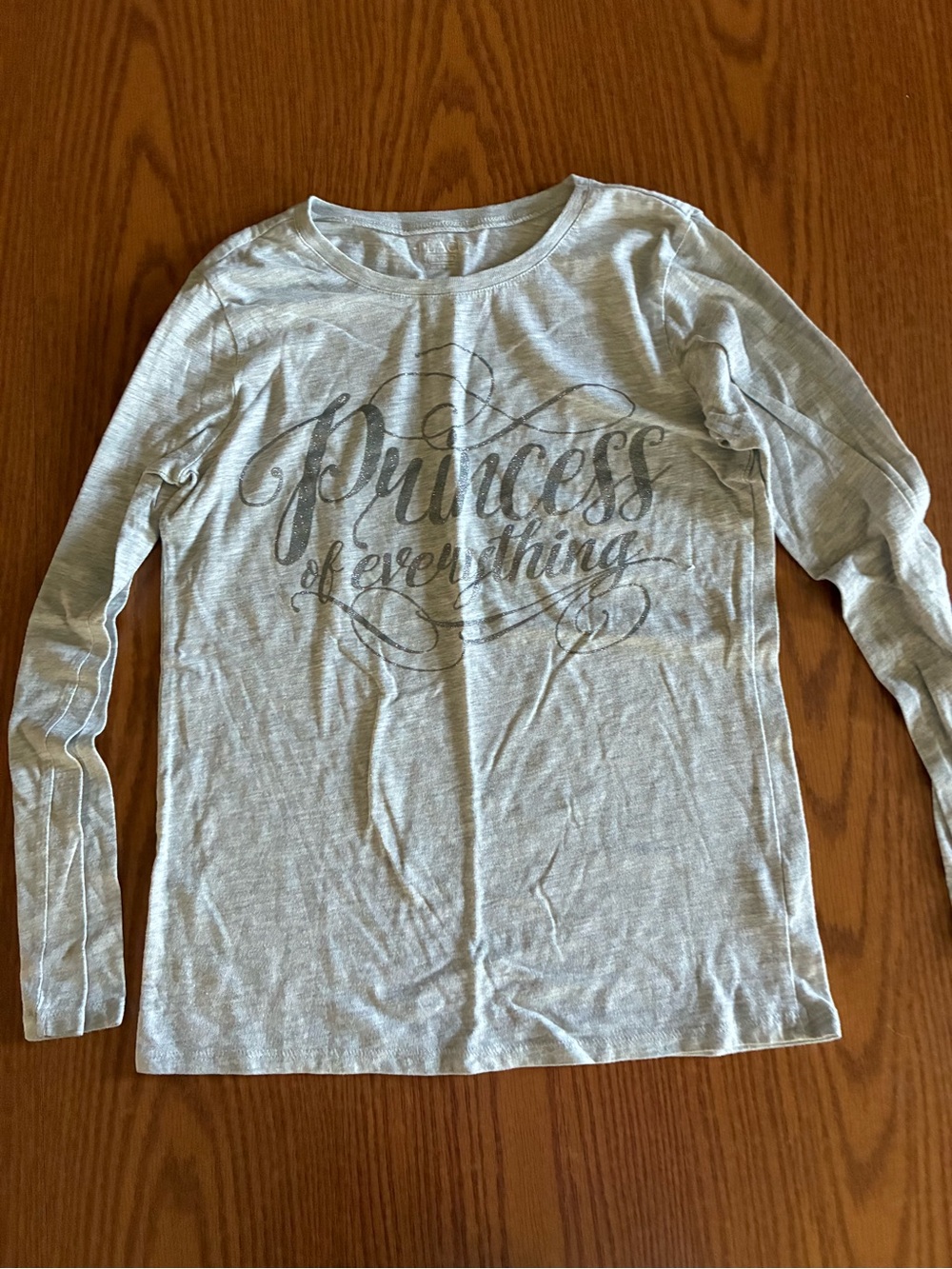 The Children's Place Light Gray Long Sleeve Tee "Princess of Everything"